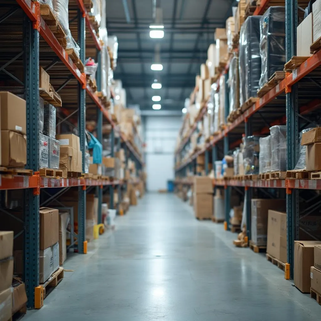 Secure warehouse area for storing lost items