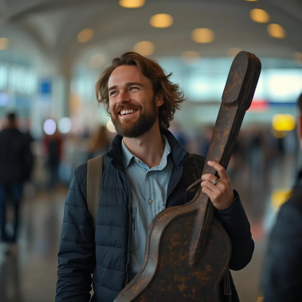 Musician with recovered instrument